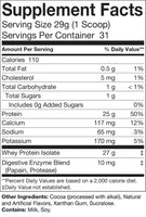 Ingredient list for Naturall Livings Chocolate When Protein Isolate