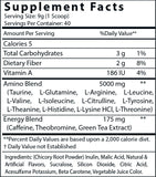 Energized Aminos ingredients list